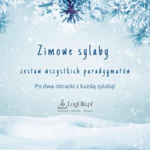 Zimowe sylaby, zestaw do nauki czytania