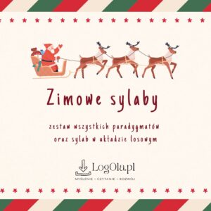 Zimowe sylaby, zestaw wszystkich paradygmatów oraz sylab w układzie losowym